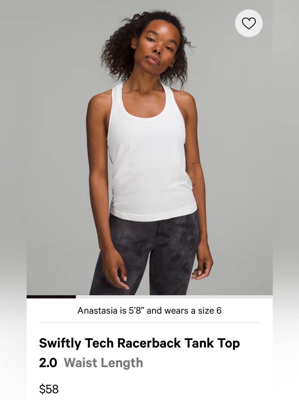 Lululemon Swiftly Tech Racerback Tank Top 2.0 Sz 6
